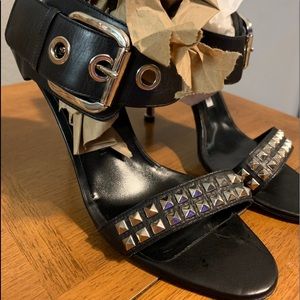 Manolo Blahnik Studded Sandals Size 7.5